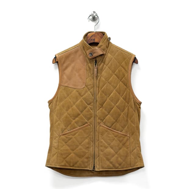 폴로 랄프로렌 고트 스웨이드 퀼팅 베스트