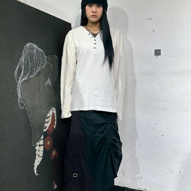 Jpn 일본빈티지 레이어드 롱 슬리브 L