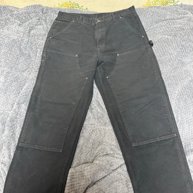 칼하트 b136 더블니 블랙 34X30