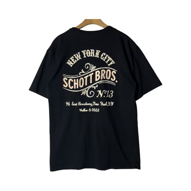 [Schott] 쇼트 체인스티치 반팔티셔츠