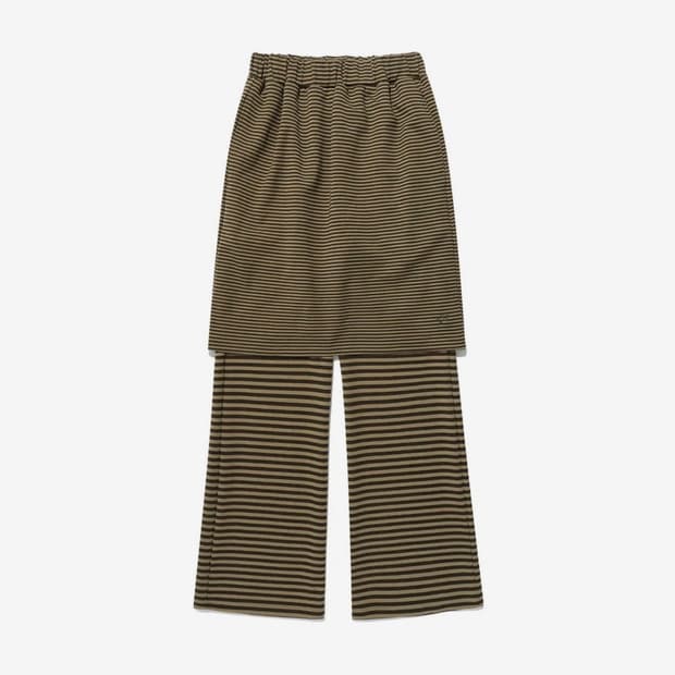 이스트쿤스트 스트라이프 레이어드 스커트 팬츠 