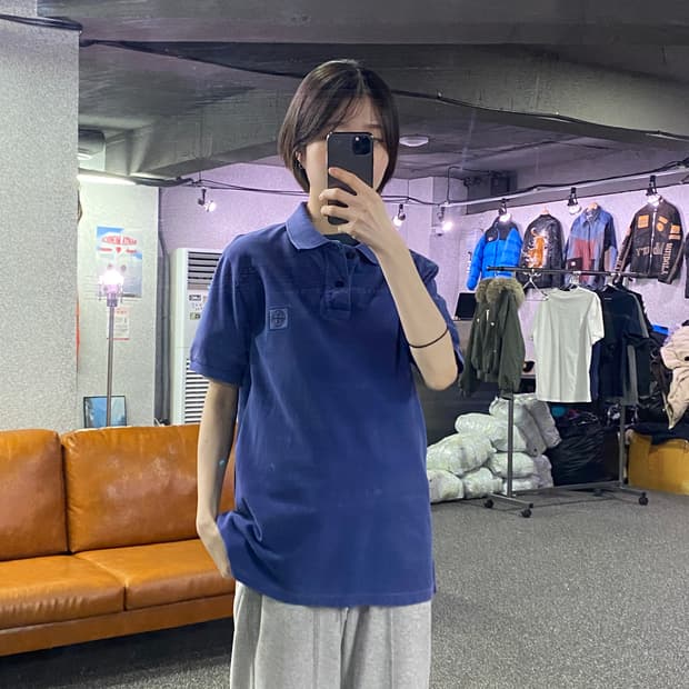 스톤아일랜드 네이비 슬림핏 피케티 B2008