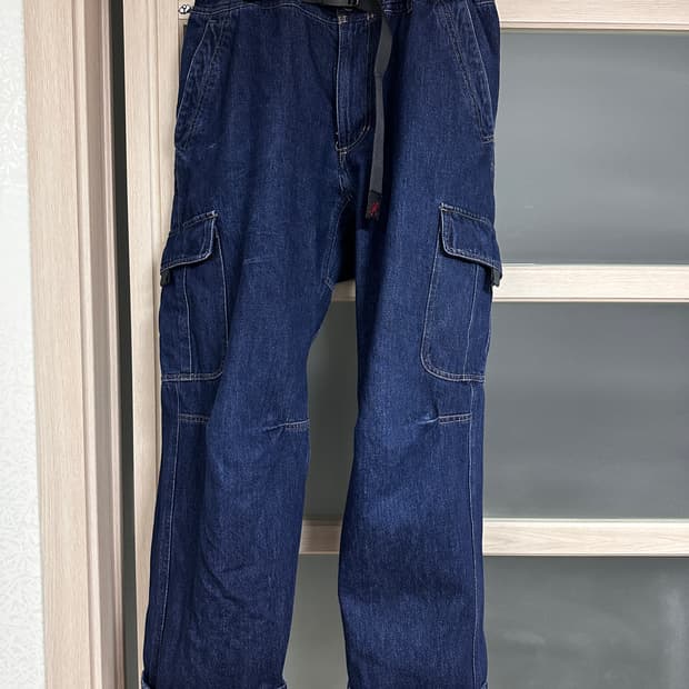 그라미치 루즈 테이퍼드 카고 팬츠 인디고 L 사이즈