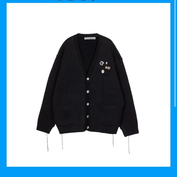 StandAlone 쥬얼리 울 가디건 블랙