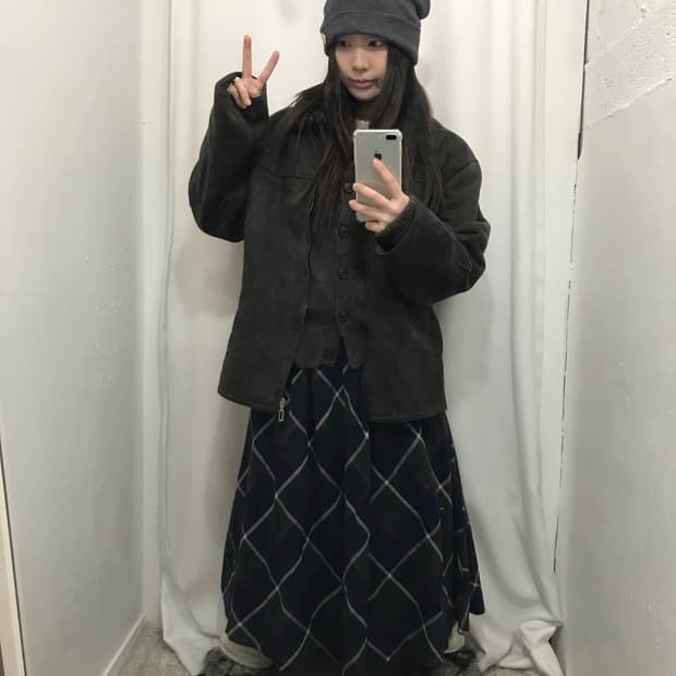 윈터 체크 코디 세트 🤍