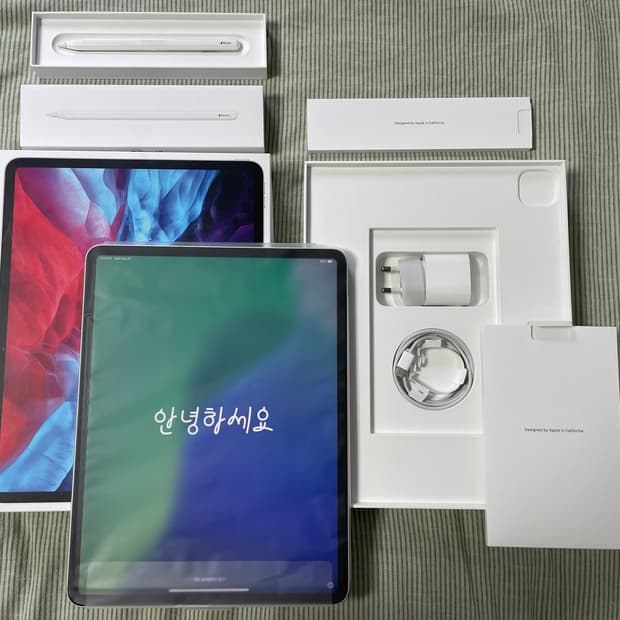아이패드 프로 12.9 4세대 셀룰러 256GB 실버 + 애플펜슬 2세대