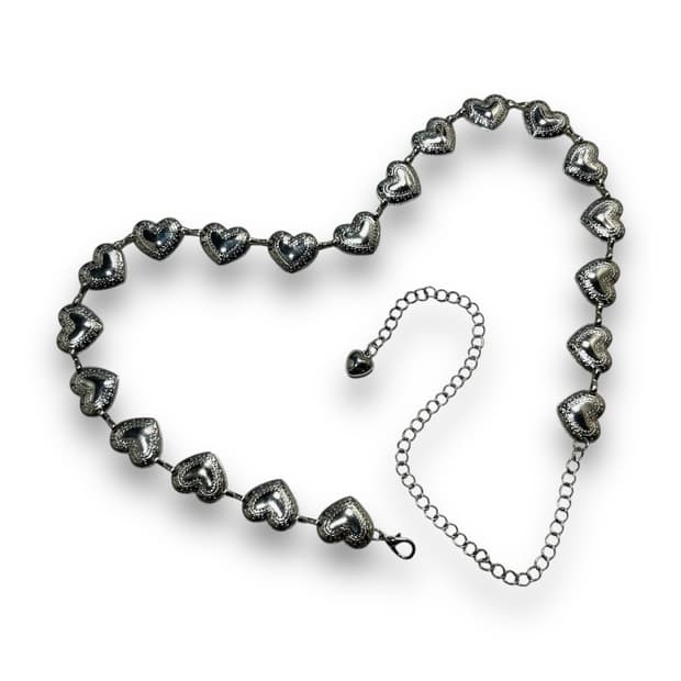 LOVE y2k HEART CHAIN BELT