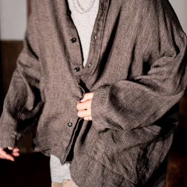 네스트로브컨팩트 린넨실크 스모크 셔츠자켓