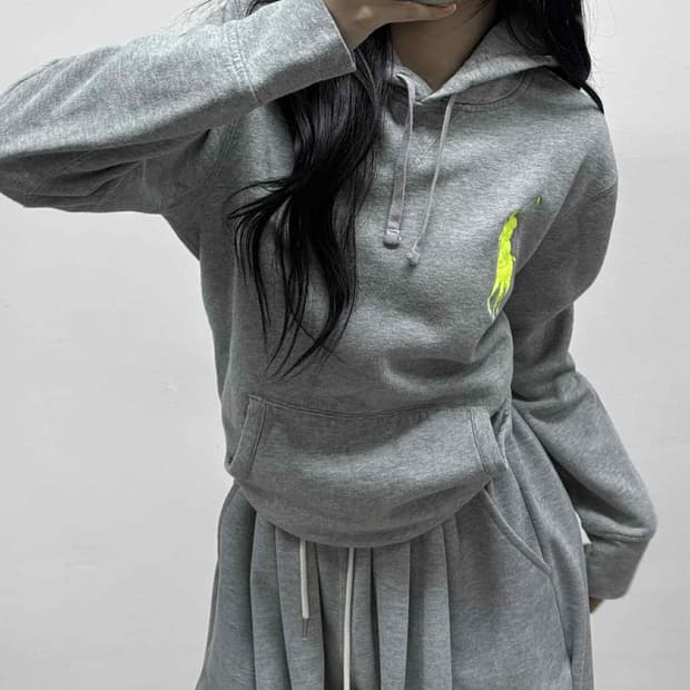 폴로 랄프로렌 빅포니 그레이 스웨트셔츠 후드티(M)