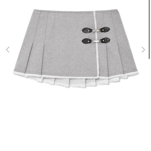 글로니 CIAO BUCKLE MINI SKIRT (GRAY) S