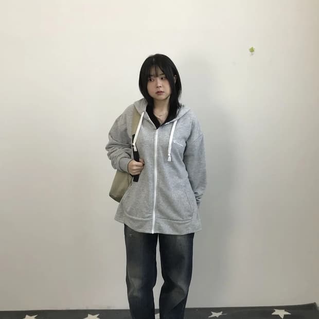 Champion gray zip hoodie