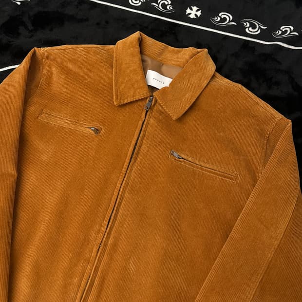 vintage 코듀로이 미니멀 자켓 블루종 L 
