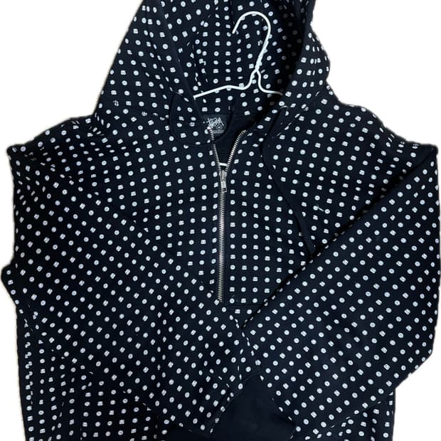 스투시 땡땡이 후드집업