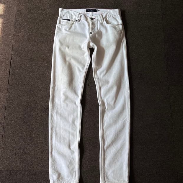 Philipp Plein 로고 패치 루즈 스트레이트 진