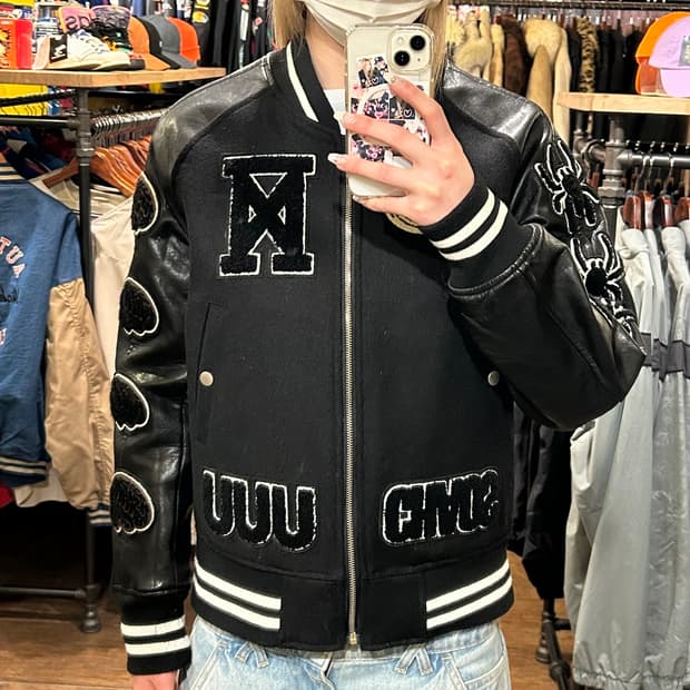 [HI] VTG 바시티 자켓 블랙 