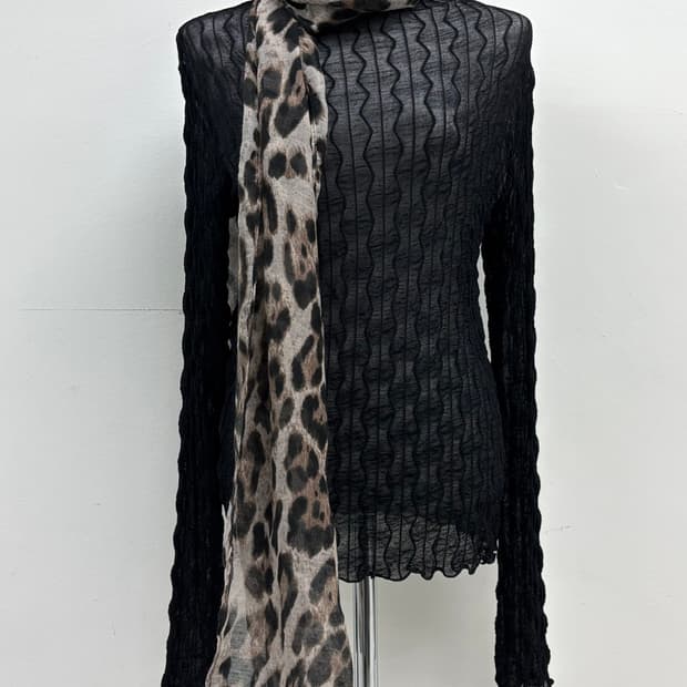 브라운 레오파드 머플러