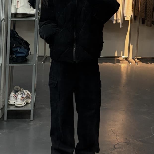 자라 다이아패턴 푸퍼 패딩재킷 A2276