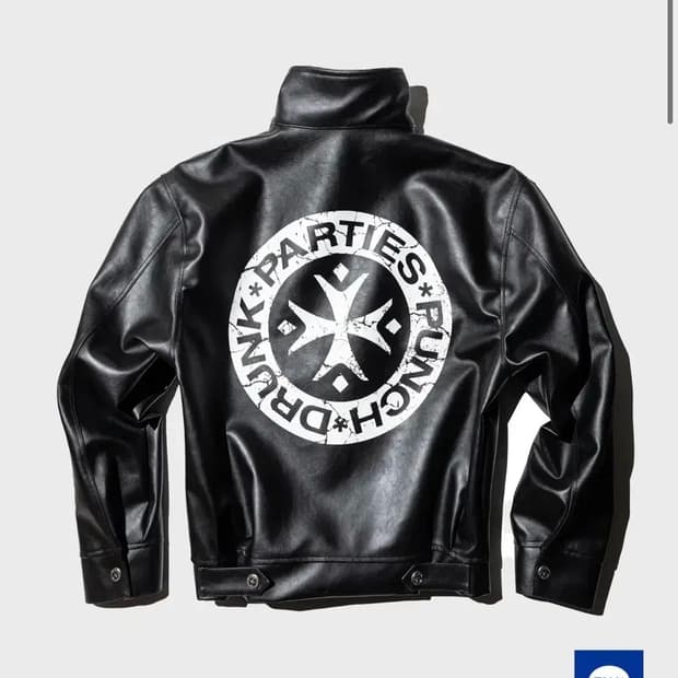 펀치드렁크파티즈 비건레더 바이커 자켓