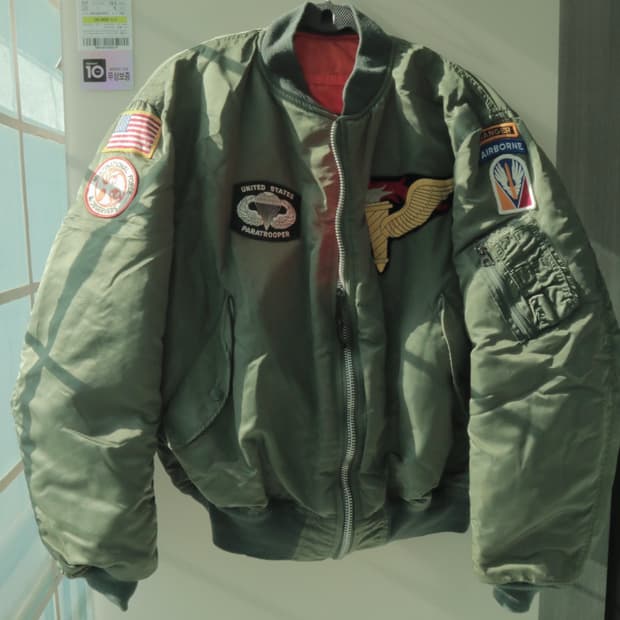 OG 60s USAF 군용 항공점퍼 ma-1 빈티지 패치워크 mens