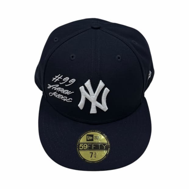 뉴에라 MLB 뉴욕 양키스 스크립트 피티드 스냅백 모자 네이비 734