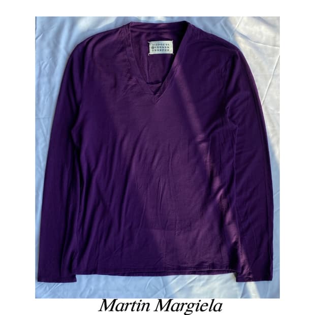 마틴 마르지엘라 08fw 백스티치 실켓 울 니트 롱슬리브 아카이브