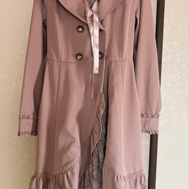 엑시즈팜 갸루 히메 핑크 프릴 코트