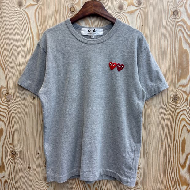 꼼데가르송 플레이 더블 하트 와펜 반팔