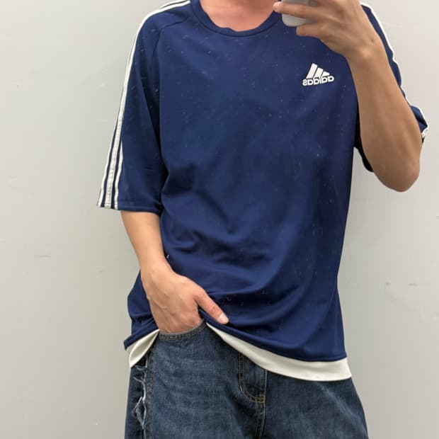 아디다스 클라이마라이트 반팔티셔츠(블루/화이트) 