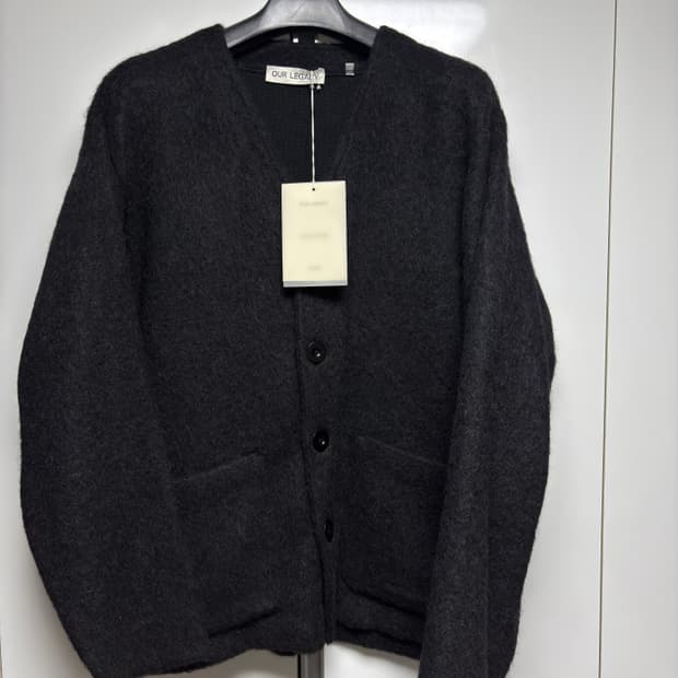 [50] 아워레가시 모헤어 가디건 블랙