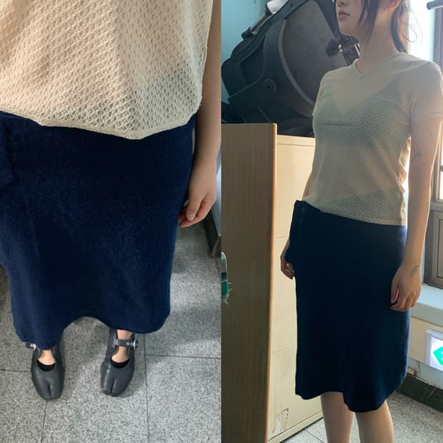  [MIC COLLECTION] wool lap skirt