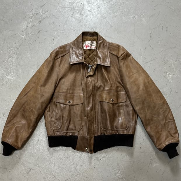 80's 시어스 레더 봄버 자켓 빈티지 A2 레더 자켓