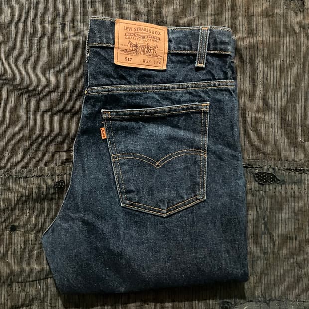 🇺🇸 90s USA 빈티지 리바이스 517 부츠컷 데님 팬츠