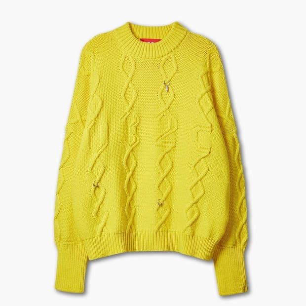 032c Pierced Highland 니트 스웨터 옐로우