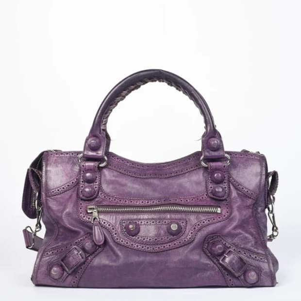 2010s 발렌시아가 퍼플 자이언트 모터백 정품