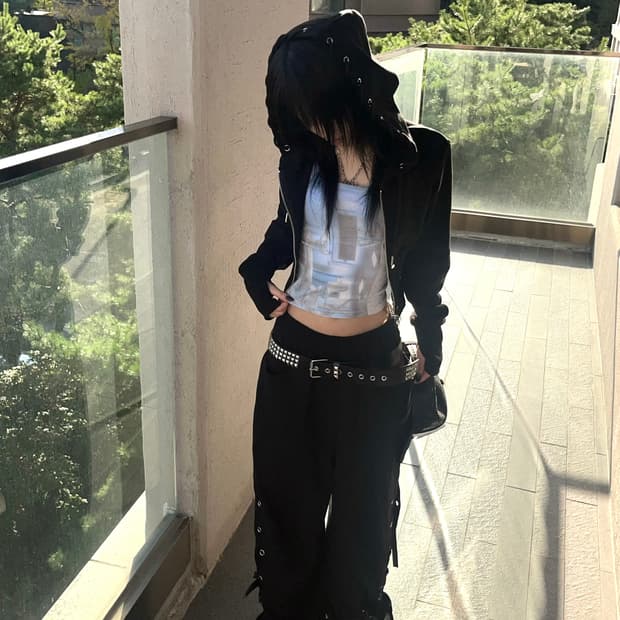 Vintage Stud Belt Black 