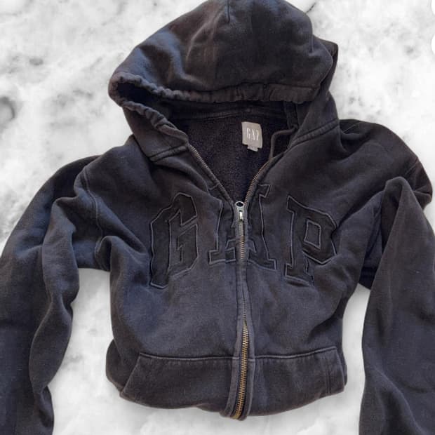 갭 여성용 블랙 앤 브라운 후디