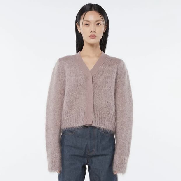 아모멘토 그랜마 가디건 더스트핑크