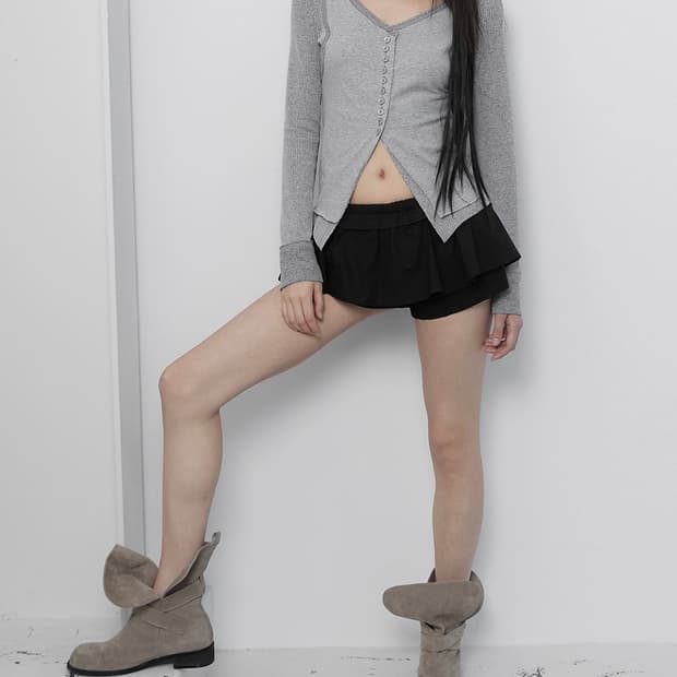 세릭 부츠 CERRIC FOLDING SHORT BOOTS / BEIGE