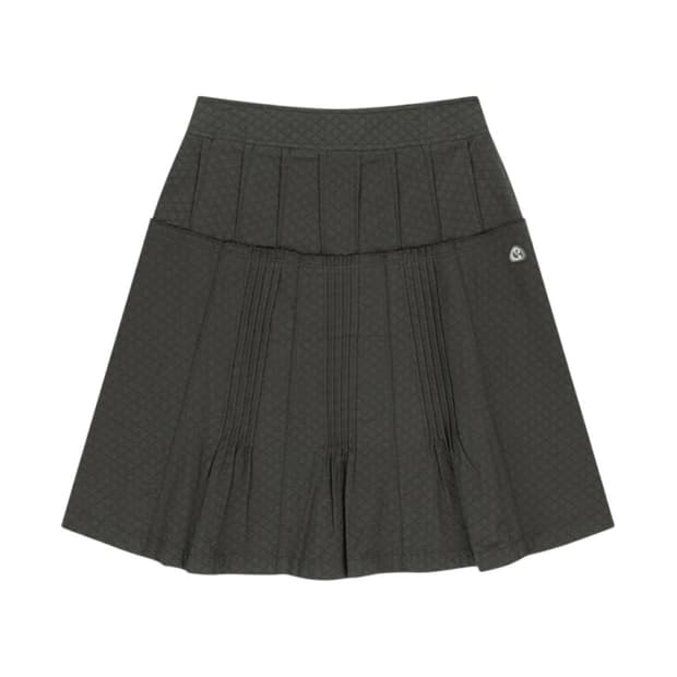 코이세이오 플라워 핀턱 스커트 차콜 0사이즈