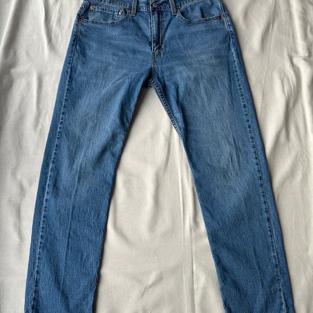 리바이스 502 테이퍼드 데님팬츠 연청 34