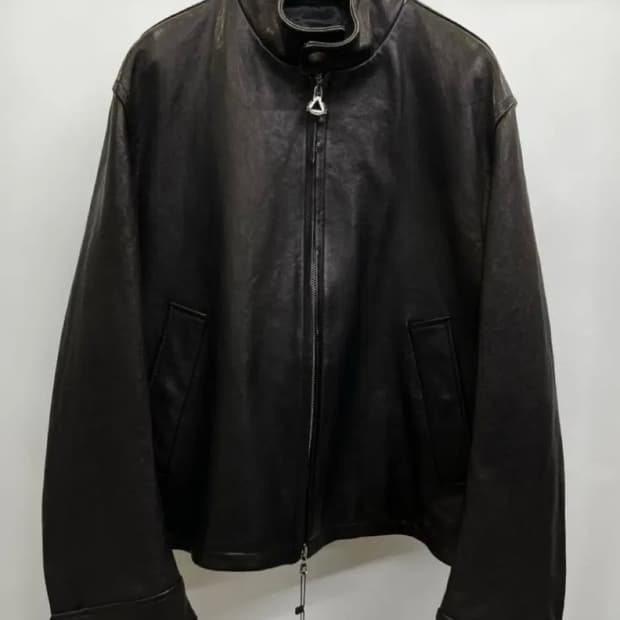 [50] 솔리드옴므 밴드넥 워싱 램스킨 레더 가죽 자켓