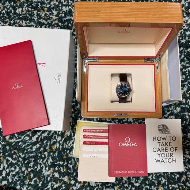 오메가 글로브마스터 스틸/로즈골드 청판