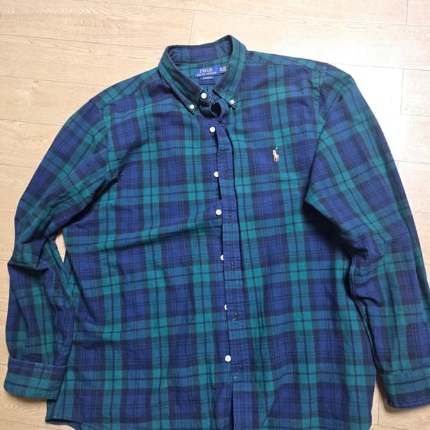 폴로 타탄체크 옥스포드셔츠 XXL