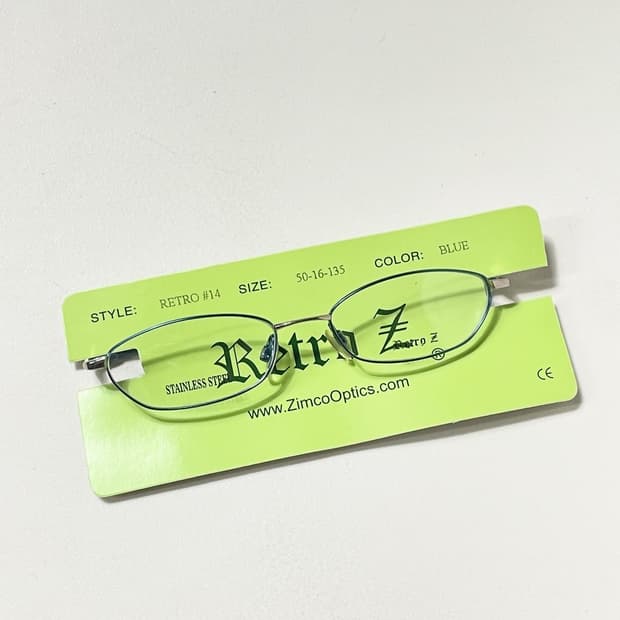 Retro Z 슬림 스퀘어 프레임 빈티지 안경