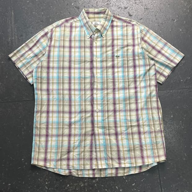 105 라코스테 체크셔츠