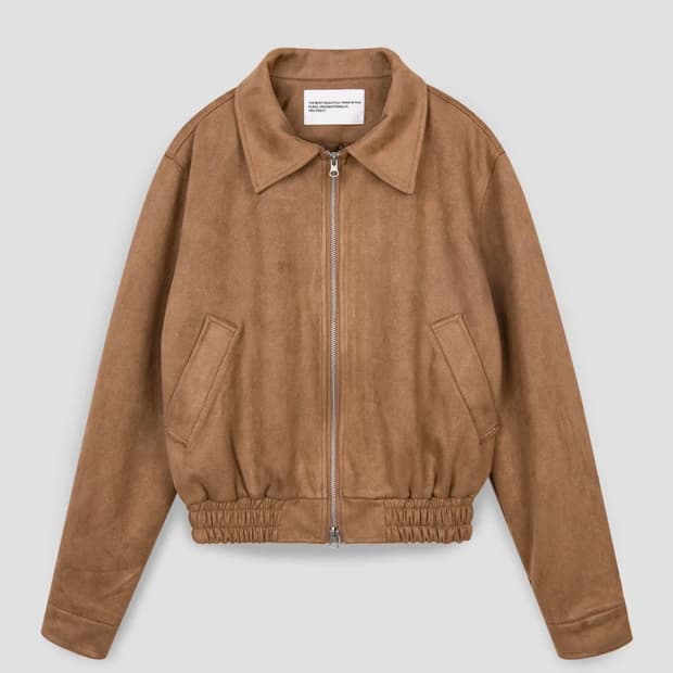 플레이스 스튜디오 투웨이 블루종 스웨이드 밴딩 점퍼 자켓 [브라운]