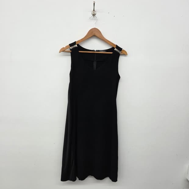 TIME 타임 블랙 민소매 롱 원피스 여s