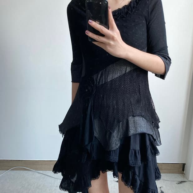 빈티지 언발란스 캉캉스커트