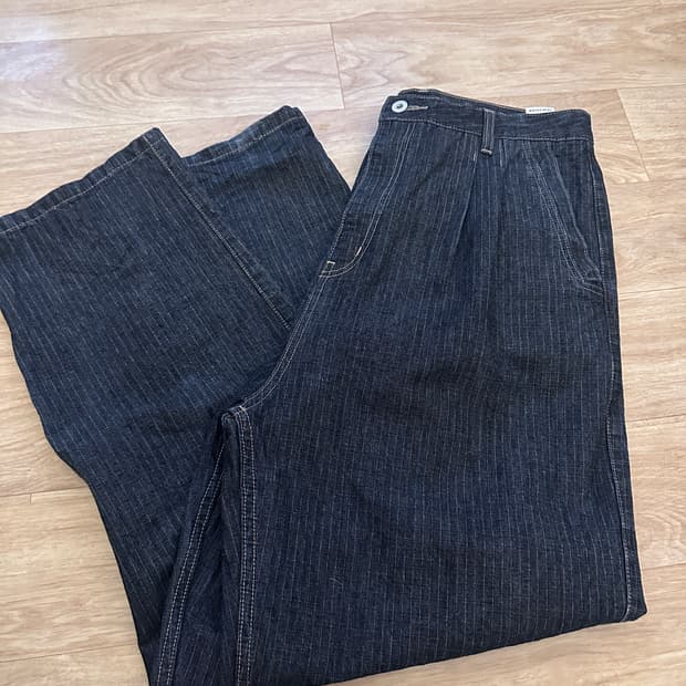 예스아이씨 립스탑 투턱 데님 인디고