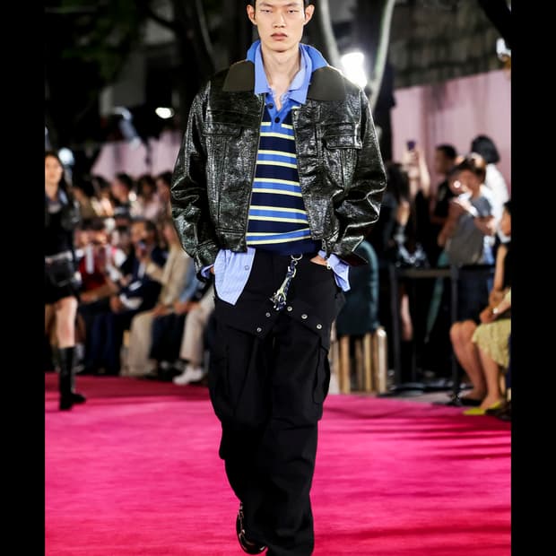 앤더슨벨 초회판 더블 웨이스트 워크 와이드 레그 진 34